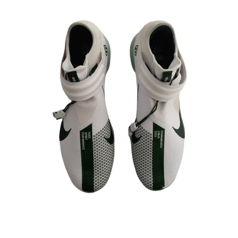 Nike Men's Force Zoom Trout 7 Pro Mid Baseball Cleats White/Forest Green Size 14 - Picture 4 of 11